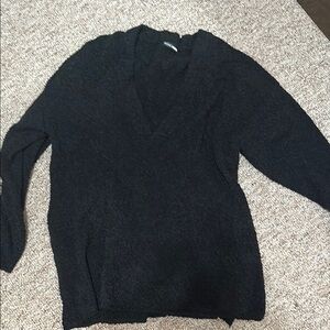 Fashion Nova Black V-Neck Sweater